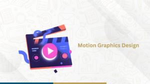 motion graphics design with clapperboard and play icon