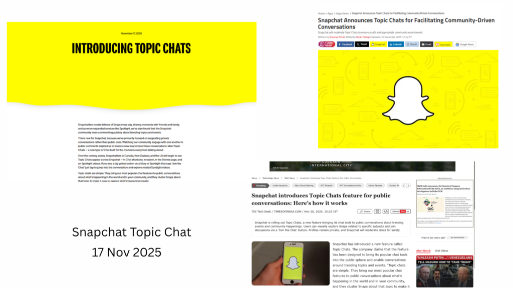 Snapchat introducing Topic Chats feature for public conversations in 2025